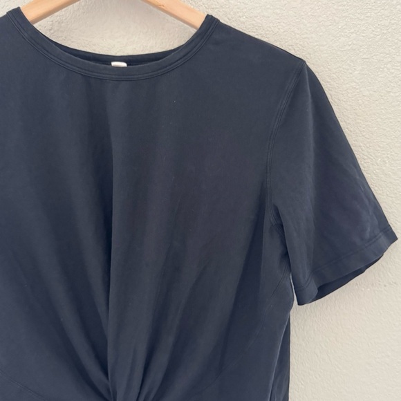 Lululemon Crescent T Shirt Pima Cotton Black Short Sleeve Casual Athleisure 8 - Picture 9 of 13
